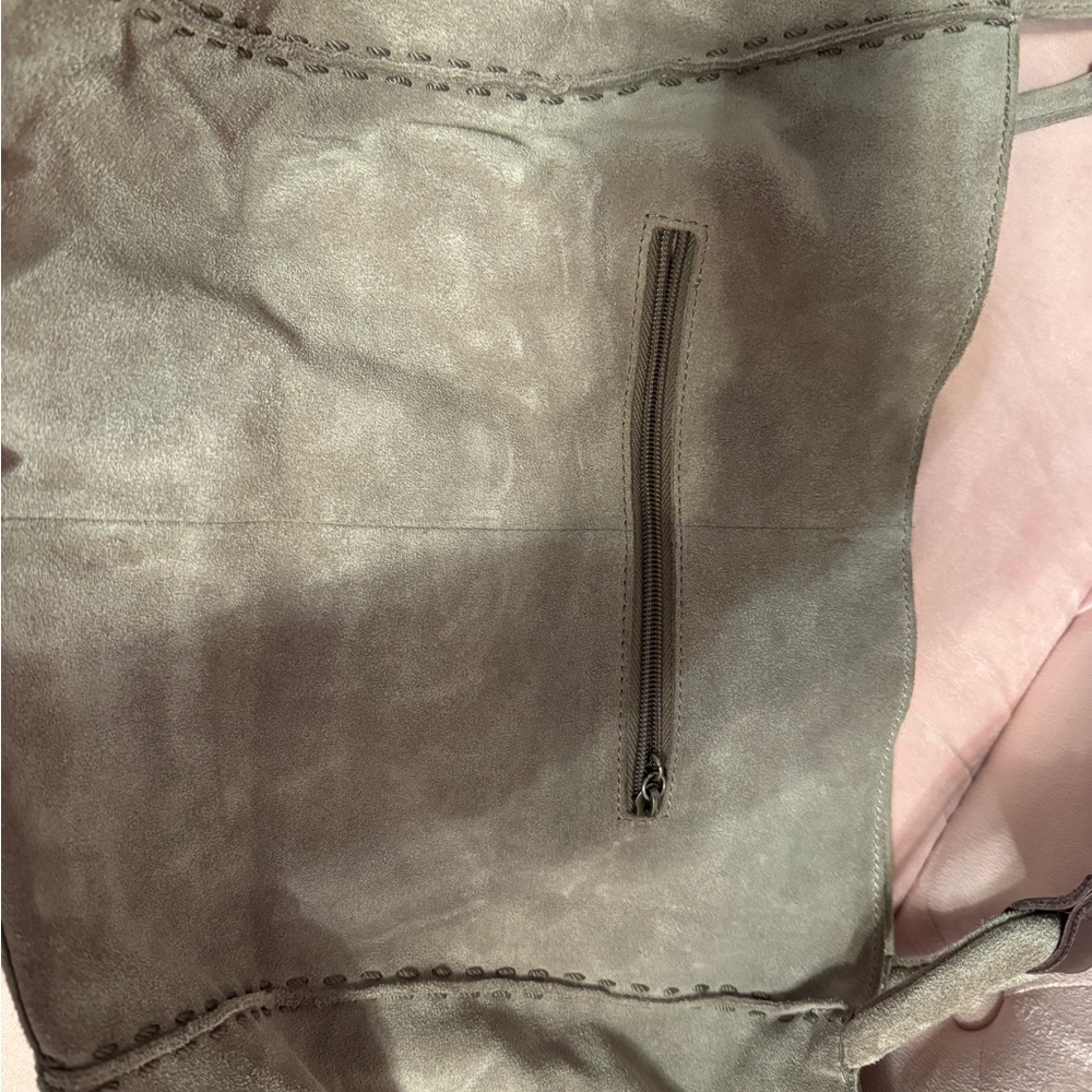 The Sak Taupe Leather Tote Bag - Picture 6 of 8